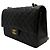 Chanel Borsa flap classica grande in caviale con chip integrato nera Nero - vista 3