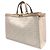 Fendi Borsa Tote e Borsa a Spalla FF Peekaboo in Tessuto Bianco - vista 3