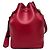 Fendi Borsa a secchiello in pelle Montrezo Rosso - vista 4