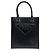 Prada Triangle Logo Leather Mini Crossbody Bag Black - view 2
