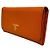 Prada Portafoglio lungo da donna Saffiano con hardware dorato Arancione - vista 3