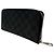 Louis Vuitton Cartera larga con cremallera Damier Graphite Negro - vista 3