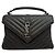 Saint Laurent Monogram College Medium Schultertasche Grau Braun - Ansicht 2