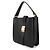 Bottega Veneta Bolsa de ombro com fivela dourada Preto - vista 4