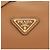 Prada Bolsa de ombro feminina em couro macio com logo triangular Marrom - vista 9