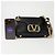 Valentino Borsa a tracolla incrociata con catena borchiata e logo Nero - vista 11