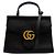 Gucci Bolso GG Marmont Mini con Asa Negra Negro - vista 2
