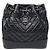 Chanel Schwarzer Chevron Gabrielle Rucksack