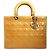 Dior Grande borsa tote e a spalla Lady in vernice gialla Cannage Giallo