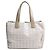 Chanel Borsa tote e borsa a spalla in jacquard beige Marrone