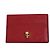 Alexander Mcqueen Porta tarjetas de oro rojo con calavera Roja