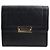 Chanel Billetera compacta Gabrielle de cordero negro y dorado