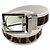 Dolce & Gabbana White Leopard Pattern Silver Buckle Belt