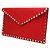 Valentino Borsa Clutch Rossa con Borchie Argento Rosso - vista 2