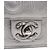Chanel Borsa a spalla con catena in rilievo CC argento - vista 6