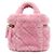 Chanel Borsa Vanity in shearling rosa - vista 3