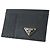 Prada Billetera de tarjeta de cuero negro con logo triangular - Regalo de lujo - vista 6