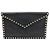 Valentino Schwarze Rockstud Umschlag-Clutch aus Kalbsleder - Ansicht 2