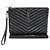 Saint Laurent Pochette a tracolla classica in matelassé nero con monogramma - vista 2
