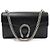 Gucci Borsa a spalla piccola in pelle nera con cristalli Dionysus Nero