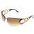 Salvatore Ferragamo Gafas de sol para mujer con cadena de cristal y montura dorada Dorado