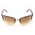 Salvatore Ferragamo Gafas de sol para mujer con cadena de cristal y montura dorada Dorado - vista 3
