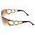 Salvatore Ferragamo Gafas de sol para mujer con cadena de cristal y montura dorada Dorado - vista 4