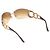 Salvatore Ferragamo Gafas de sol para mujer con cadena de cristal y montura dorada Dorado - vista 5