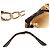 Salvatore Ferragamo Gafas de sol para mujer con cadena de cristal y montura dorada Dorado - vista 7