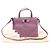 Salvatore Ferragamo Bolsa Tracy Saffiano Roxa com Laço e Barra Dourada Roxo - vista 2
