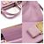 Salvatore Ferragamo Bolsa Tracy Saffiano Roxa com Laço e Barra Dourada Roxo - vista 6