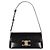 Céline Borsa a Spalla Triomphe Diane in Pelle di Vitello Nero