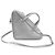 Balenciaga Duffle Triangular Pequeno em Couro de Bezerro Cinza Marrom
