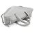 Balenciaga Duffle Triangular Pequeno em Couro de Bezerro Cinza Marrom - vista 4