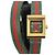 Gucci Relógio Feminino de Duas Pulseiras G-Frame WEB em Quartzo Dourado