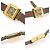 Gucci Relógio Feminino de Duas Pulseiras G-Frame WEB em Quartzo Dourado - vista 6