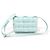 Bottega Veneta Bolsa transversal acolchoada em couro de cordeiro Intrecciato azul claro