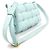 Bottega Veneta Bolsa transversal acolchoada em couro de cordeiro Intrecciato azul claro - vista 3