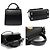 Salvatore Ferragamo Borsa boxy piccola in pelle di vitello nera Gancini Nero - vista 5