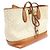 Salvatore Ferragamo Borsa a spalla Gancini Jacquard avorio in tono oro Bianco - vista 3