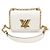 Louis Vuitton Bolsa de Ombro Twist PM em Couro Epi Branco com Corrente em Tom Dourado