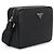 Prada Borsa a spalla quadrata in pelle nera stampata: Nero - vista 3