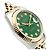 Rolex Relógio Combi Datejust Masculino com mostrador verde e diamantes Tenpoint após ajuste - vista 11
