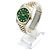 Rolex Relógio Combi Datejust Masculino com mostrador verde e diamantes Tenpoint após ajuste - vista 4