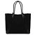 Saint Laurent Tote Bag aus Canvas mit gesticktem Logo Schwarz - Ansicht 5