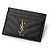 Saint Laurent Portafoglio matelassé con hardware dorato Nero - vista 5