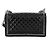 Le Boy Chanel Bolsa Boy Flap média em couro de bezerro preto prateado - vista 3