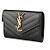 Saint Laurent Monogram Envelope Wallet with Gold Hardware Black - view 3