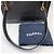 Chanel Borsa a spalla con catena e logo Caviar Nero - vista 9