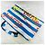 Burberry Borsa tote a righe in cotone blu cielo - vista 5